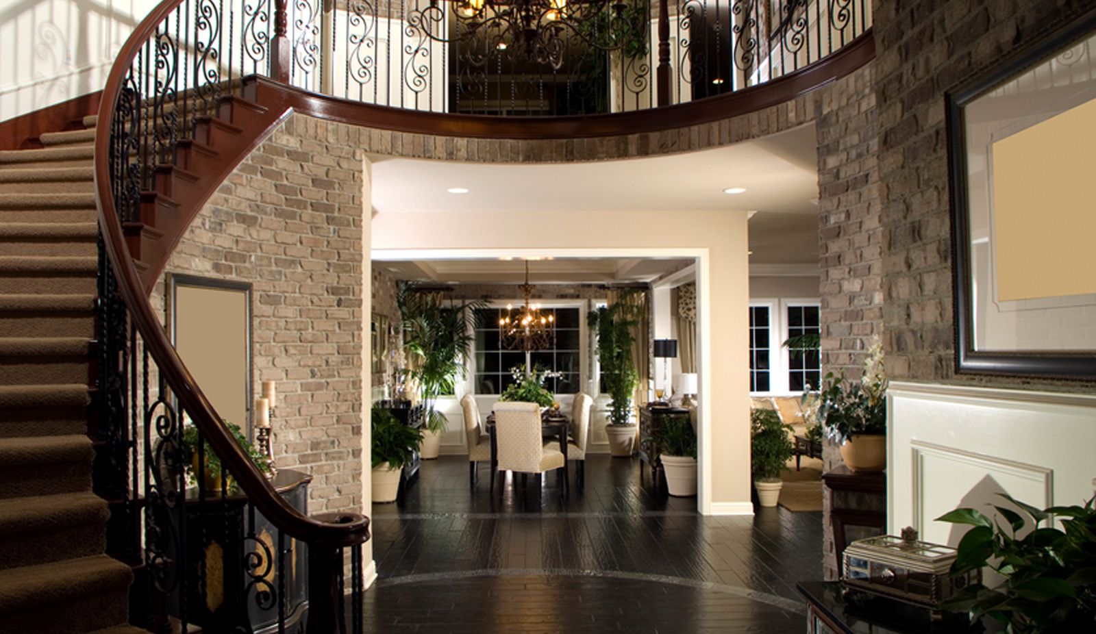 Luxury Living Room with Stairs